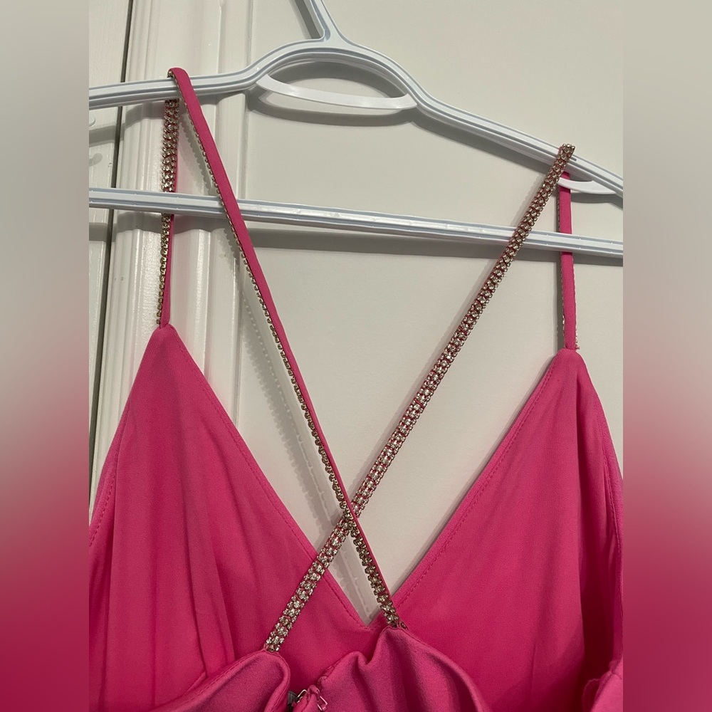 NWT Adrianna Papell Elegant Pink Evening Gown - Picture 7 of 8
